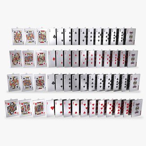 3D model playing card pendant