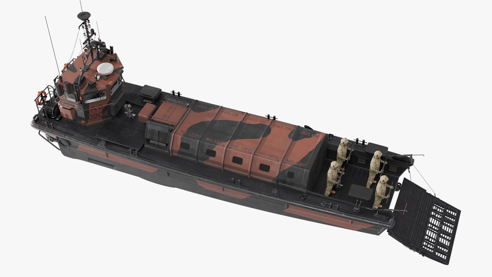 LCVP MK5 With Soldiers Rigged 3D Model - TurboSquid 2332374