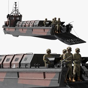 LCVP MK5 with Soldiers Rigged