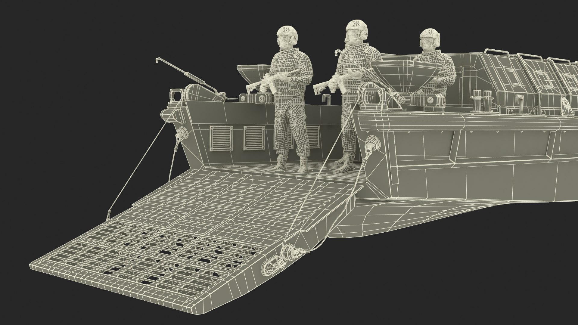LCVP MK5 With Soldiers Rigged 3D Model - TurboSquid 2332374
