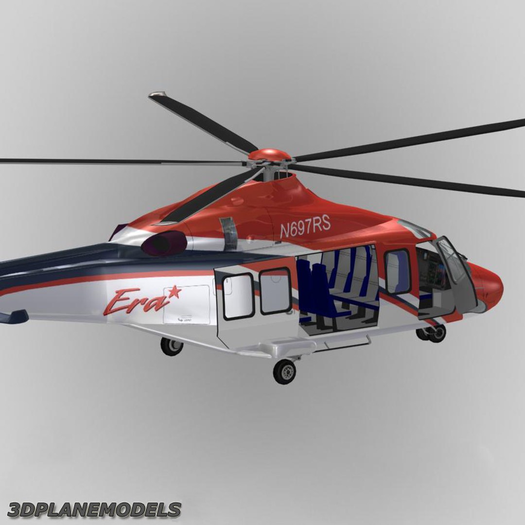 3d model agusta westland aw-139 helicopter
