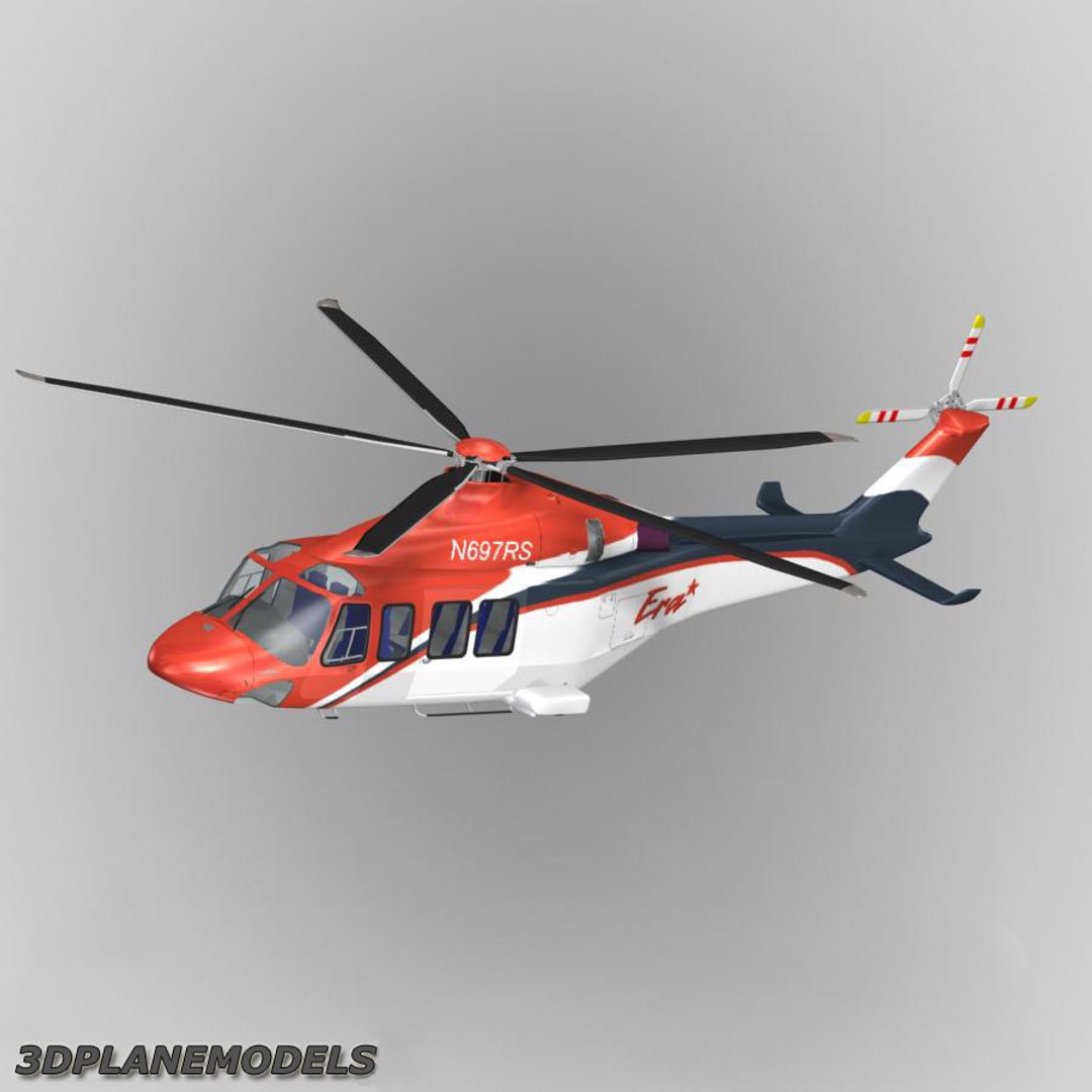 3d model agusta westland aw-139 helicopter