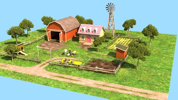 Trator de fazenda dos desenhos animados Modelo 3D $19 - .max .fbx .obj -  Free3D