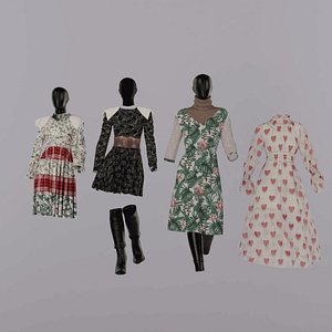 Roselle Stylized Dresses 3D