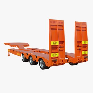 Low Loader Trailer 3D model