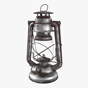 3D model vintage kerosene lantern