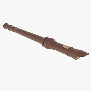 3D Flute Recorder model