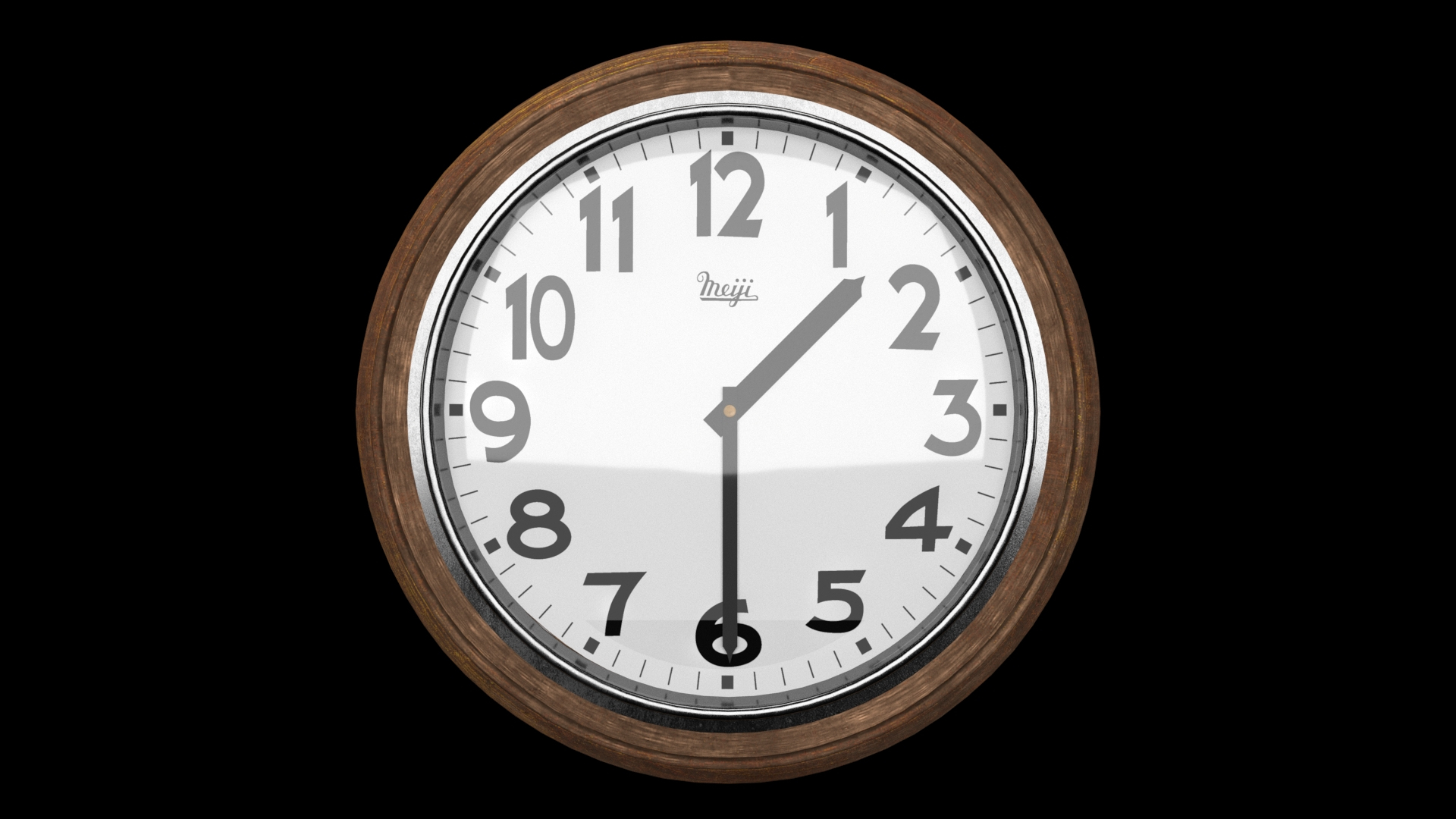 Vintage Meiji Wall Clock 3D Model - TurboSquid 1576516