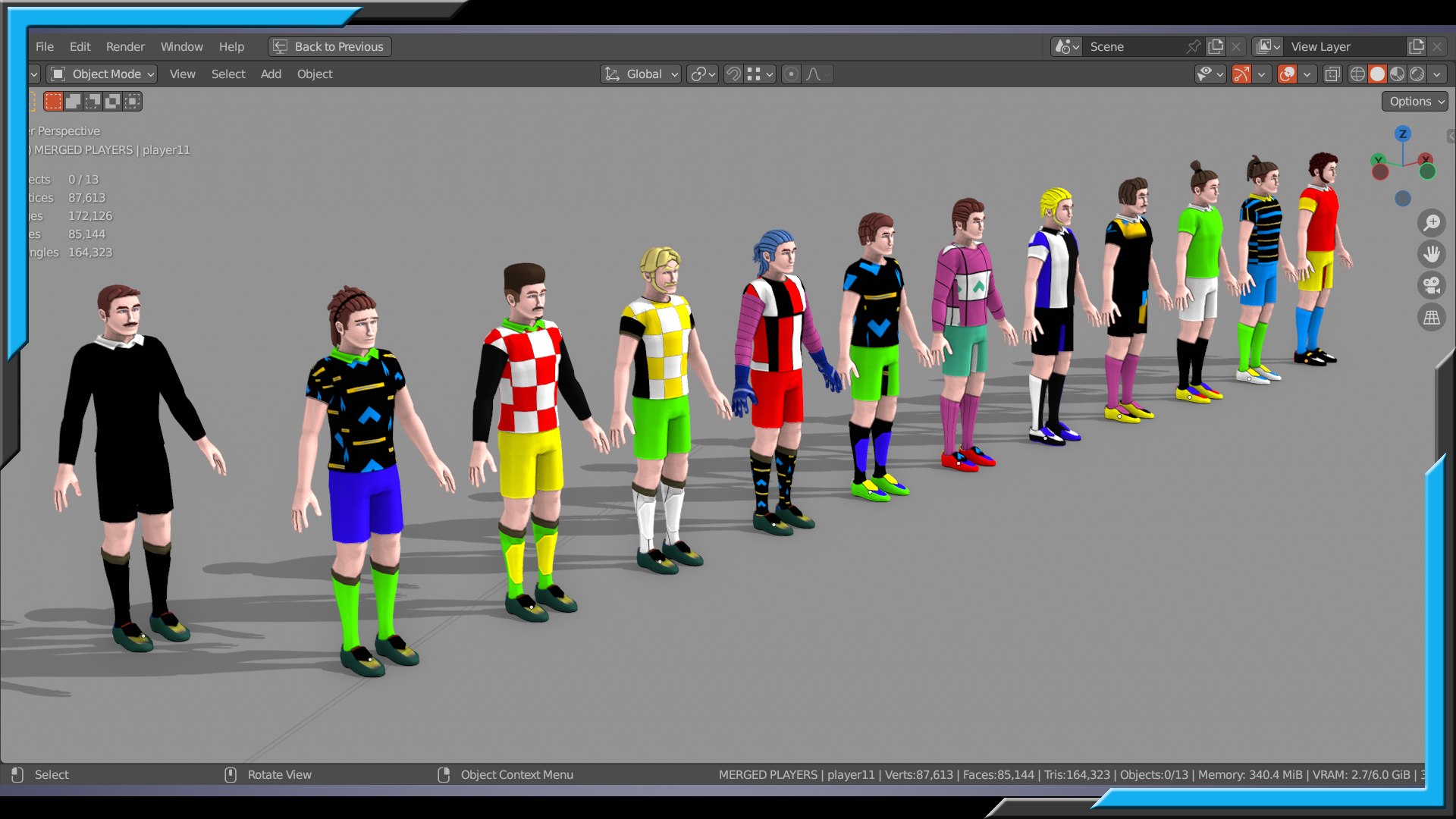 Modular Soccer Player Plus LowPoly Stadium 3D Model - TurboSquid 2354520