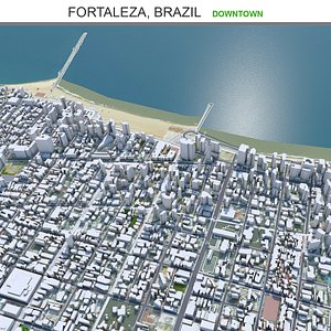 3D Fortaleza Downtown Brazil model