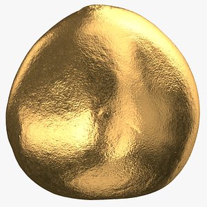 3D model pomelo 01 gold
