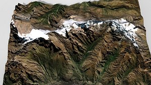 3D Mountain landscape Marconi Andes of Peru