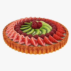 Fruit berry tart 3D