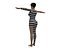 female character with Harlequin clothing