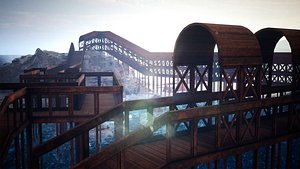 3D Modular Wooden Bridges 26 Assets