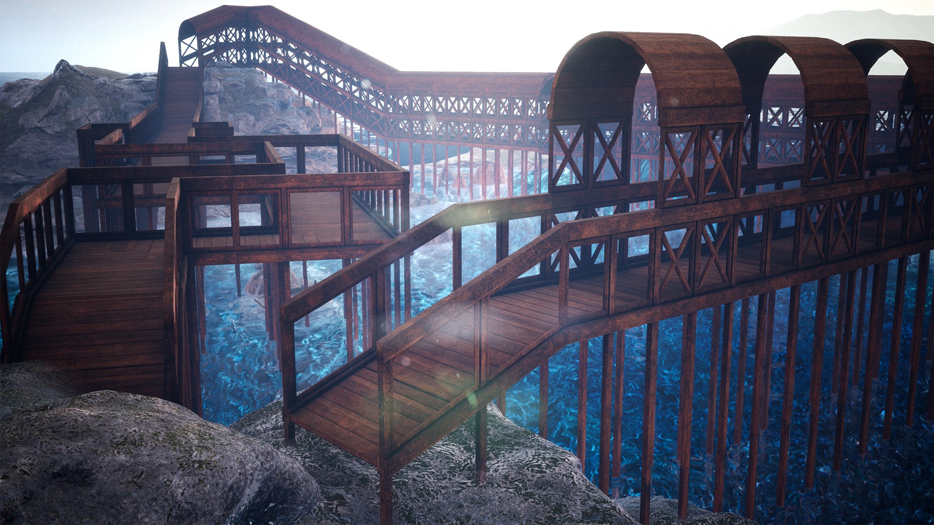 3D Modular Wooden Bridges 26 Assets - TurboSquid 2111135