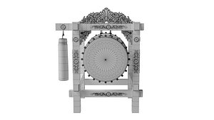 Indonesian Mosque Props Pack - Bedug Traditional Mosque Drum