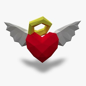ANGELIC HEART 3D Papercraf 3D model