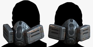 3D 3D Gas mask respirator scifi futuristic