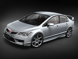 honda civic type r 3d model