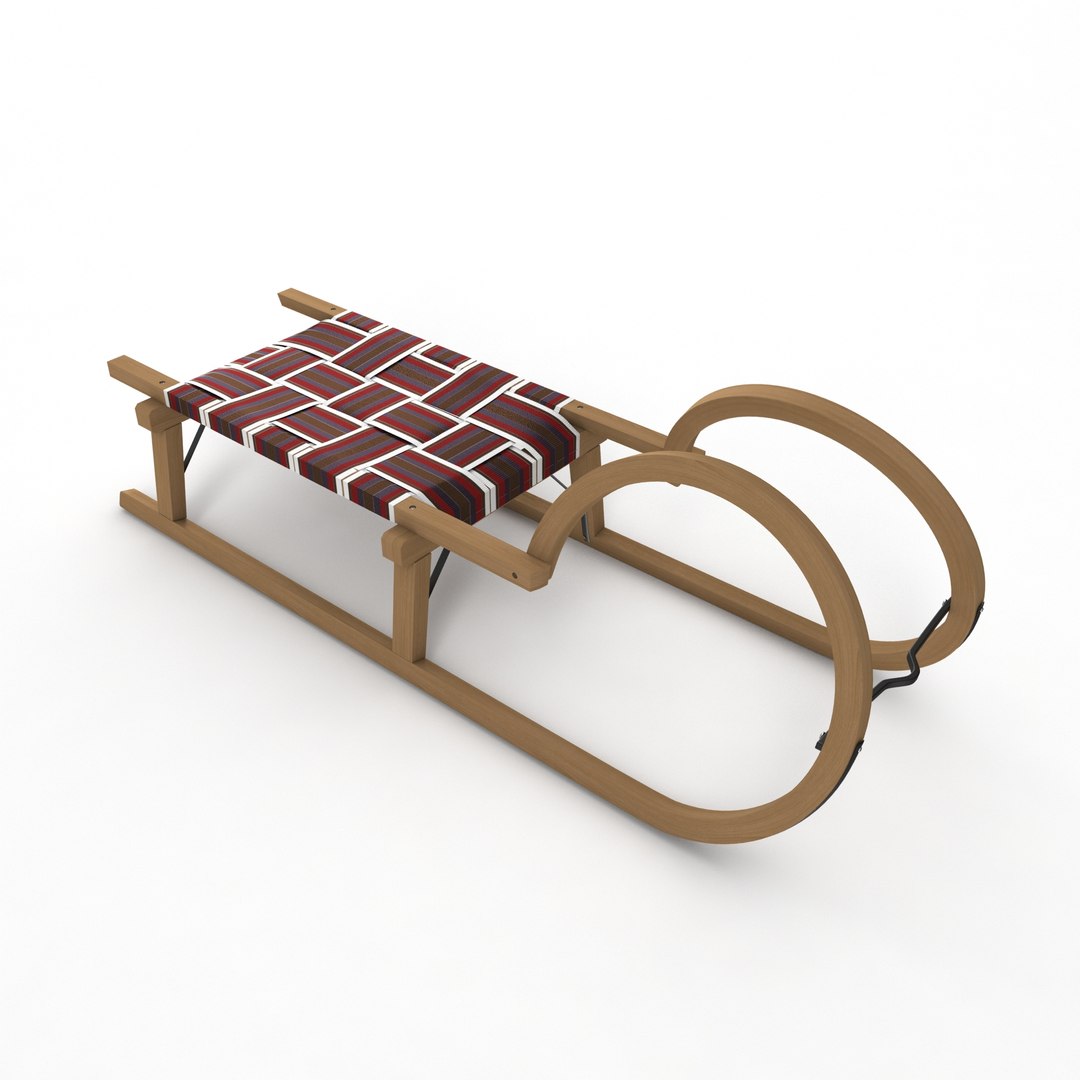 3D Sledge Sled Wood Model - TurboSquid 1231267