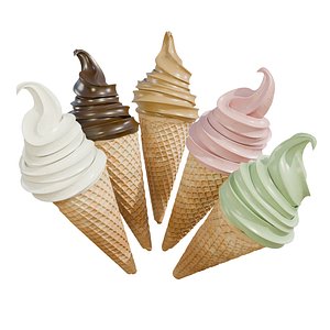 3D Ice Cream Cone model