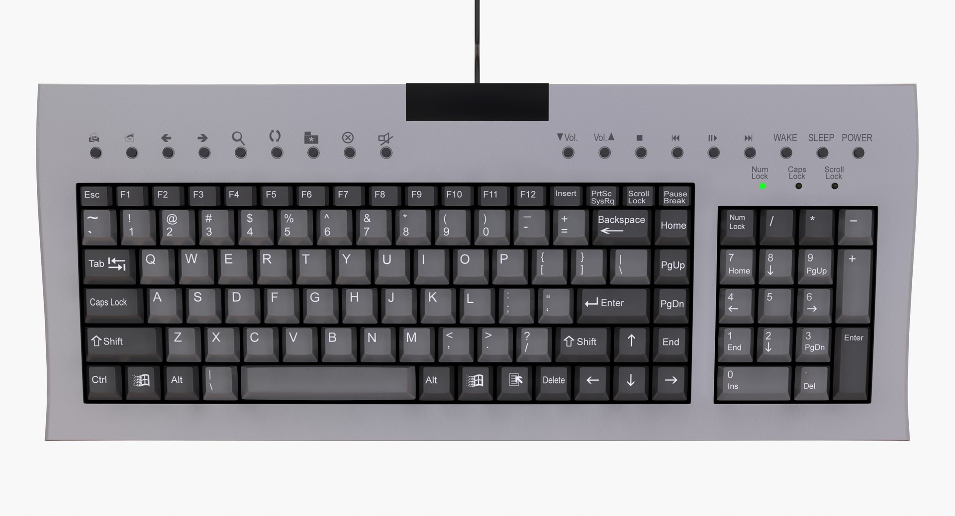 Compact Keyboard 3d Model