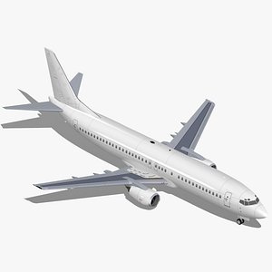 Boeing 737-400 Generic White - Detailed 3D Model