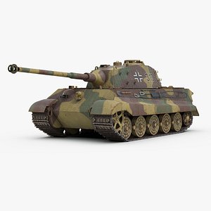 ww2 german tiger 2 tank 3D model