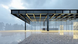 3D model Mies Van der Rohe Neue Nationalgalerie