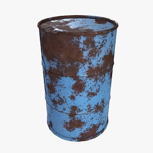 3D Painted Rust Barrel