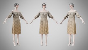 3D Dress 16 Grullo With Design