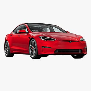 3D 2021 Tesla Model S Plaid model