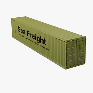 45 foot High cube shipping container 3D model