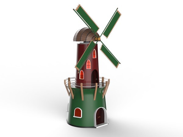 moinho de vento medieval dos desenhos animados Modelo 3D