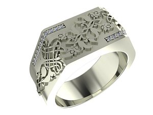 3D traditional ring armenian