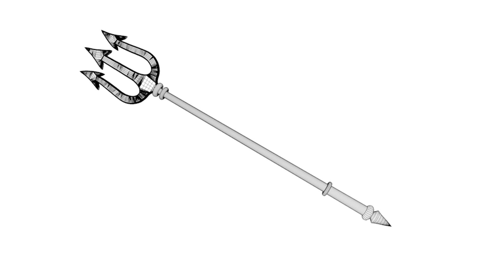 3D Trident Weapon Spear Model - TurboSquid 1364958