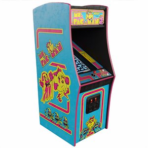 Ms Pac-Man Arcade Cabinet Retro 3D model