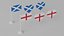 Heart Shaped England and Scotland Flag