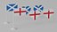 Heart Shaped England and Scotland Flag