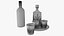 Zestaw whisky na tacy z karafką i szklankami