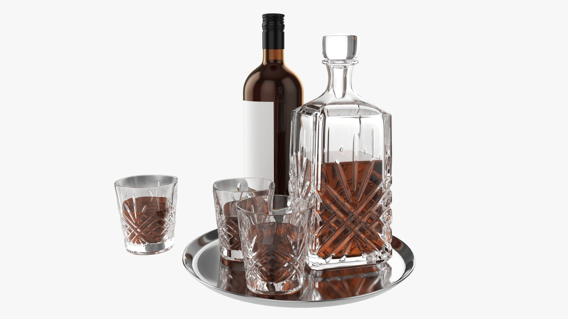 3D Whiskey Set on Tray Decanter Bottle and Glasses https://p.turbosquid.com/ts-thumb/Mw/ZgnFtk/oF/z002/jpg/1699880533/1920x1080/fit_q87/230b4e63852cbebbde04c2a9fe5f86eb091df98d/z002.jpg