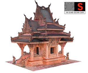 3D ancient temple 16 k model