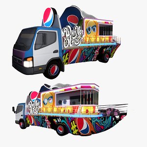 Dynamic Design for Beverage Brand Summer Promotions 3D model