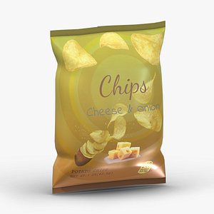 3D Supermarket Chips 01 Low Poly PBR Realistic