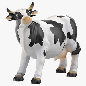 Black and White Cow Statue Decoration 01