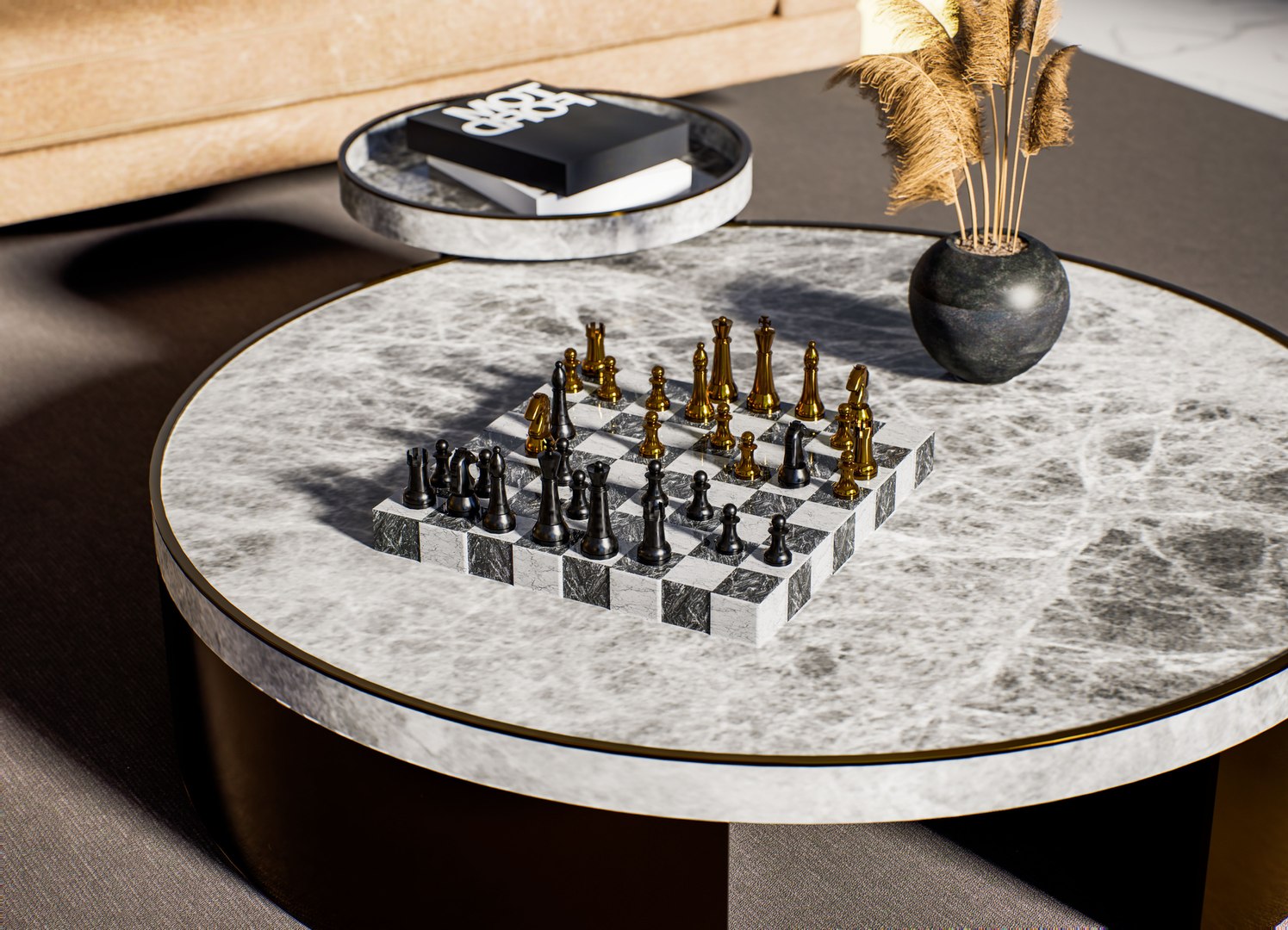 3D Luxury Marble Chess Set Model - TurboSquid 2021041