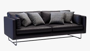 3d leather sofa