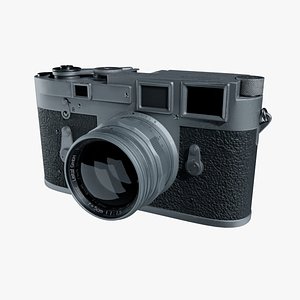 3D Camera Leica M3 Retro Silver model