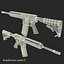 Assault Rifle AR15 Desert 3D Model